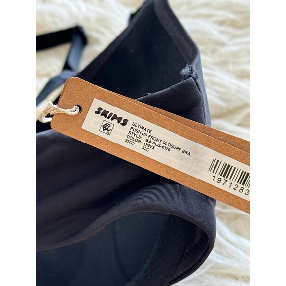 Skims Ultimate Front Closure Push Up Bra Onyx Size 32C - Picture 8 of 8